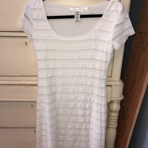 Worn twice max studio shutter pleat sheath